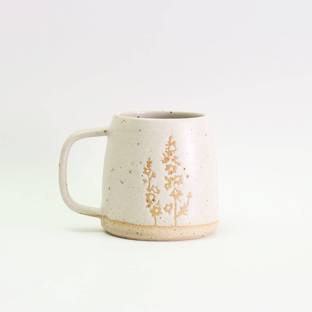 July Larkspur birth flower mug