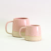 pale pink small mug and large mug