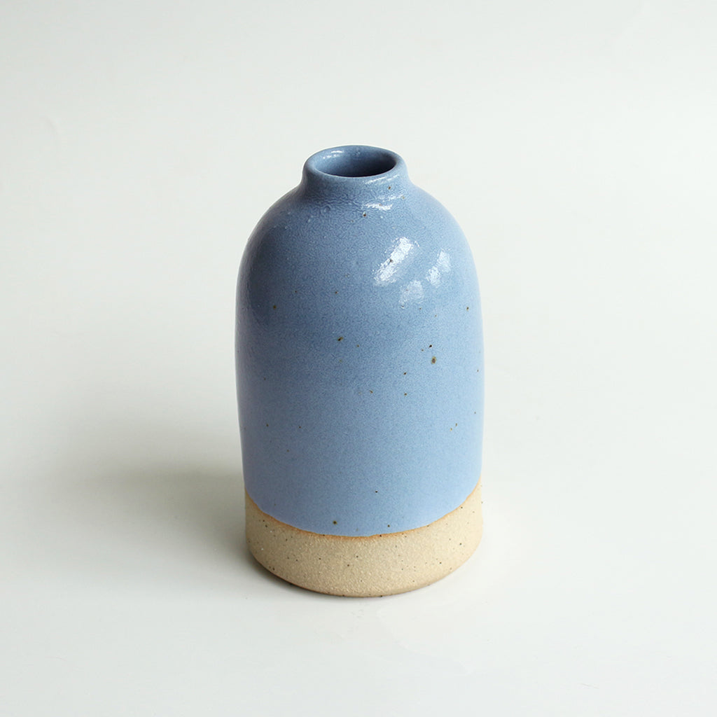 handmade medium blue vase