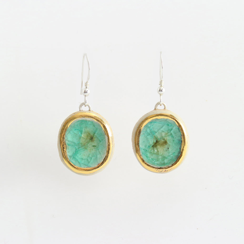 Emerald Reef Oval Drop Earrings - Habulous