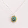 Turquoise Reef Oval Sterling Silver Pendant - Habulous