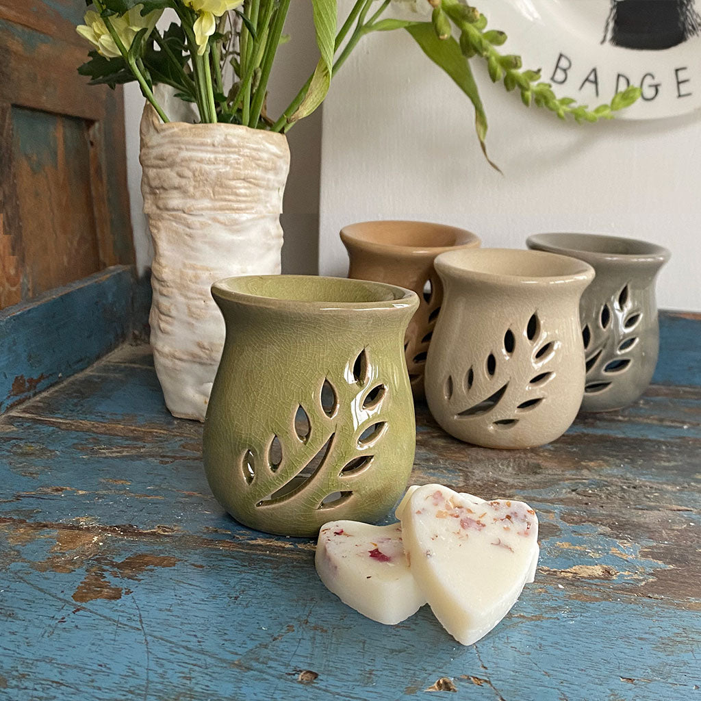 Eco Soya Wax Melts Small Leaf Burner Sets - Available In 4 Colours