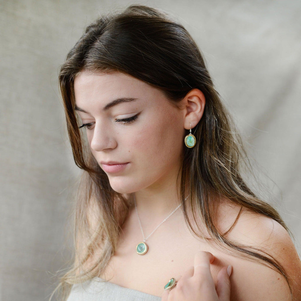 Emerald-Turquoise-Lagoon-Oval-Drop-Earrings – Habulous